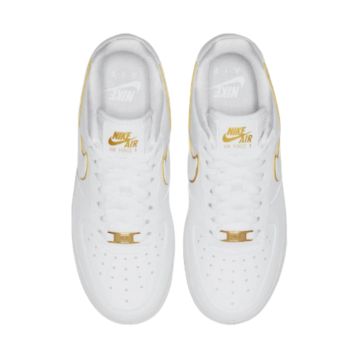 NIke air force gold swoosh