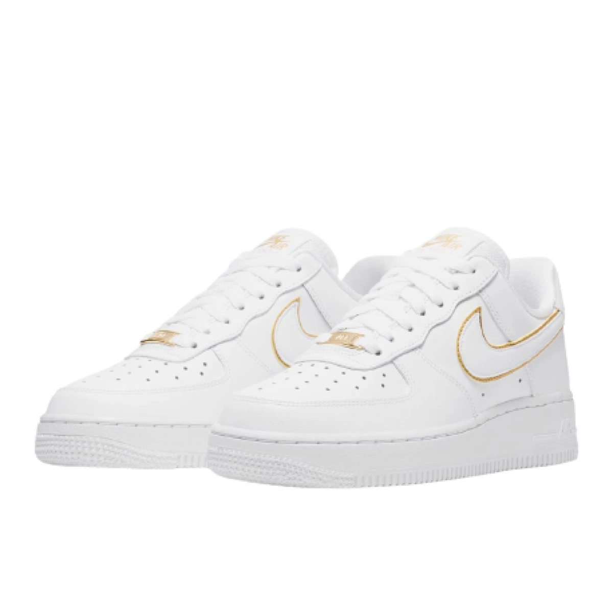 NIke air force gold swoosh