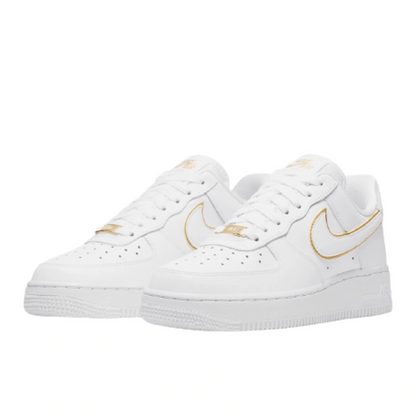 NIke air force gold swoosh